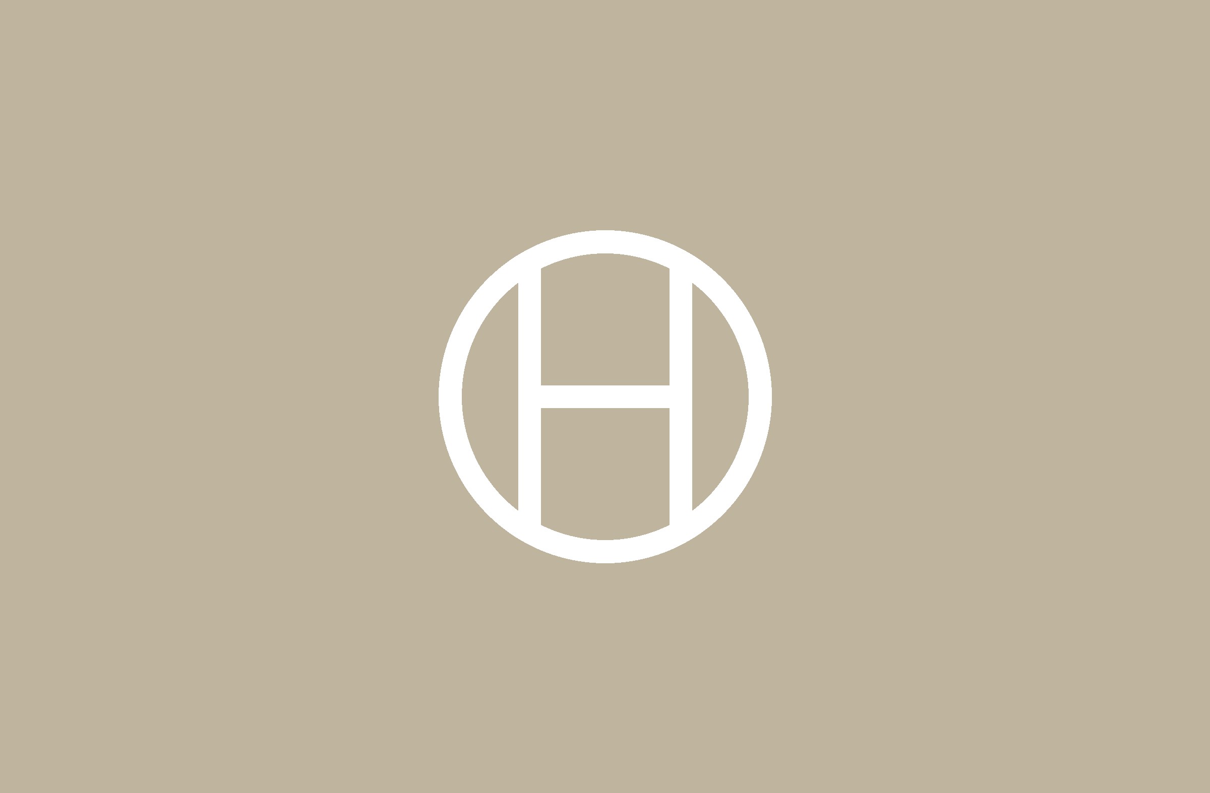 Opal Hospitality monogram on sand