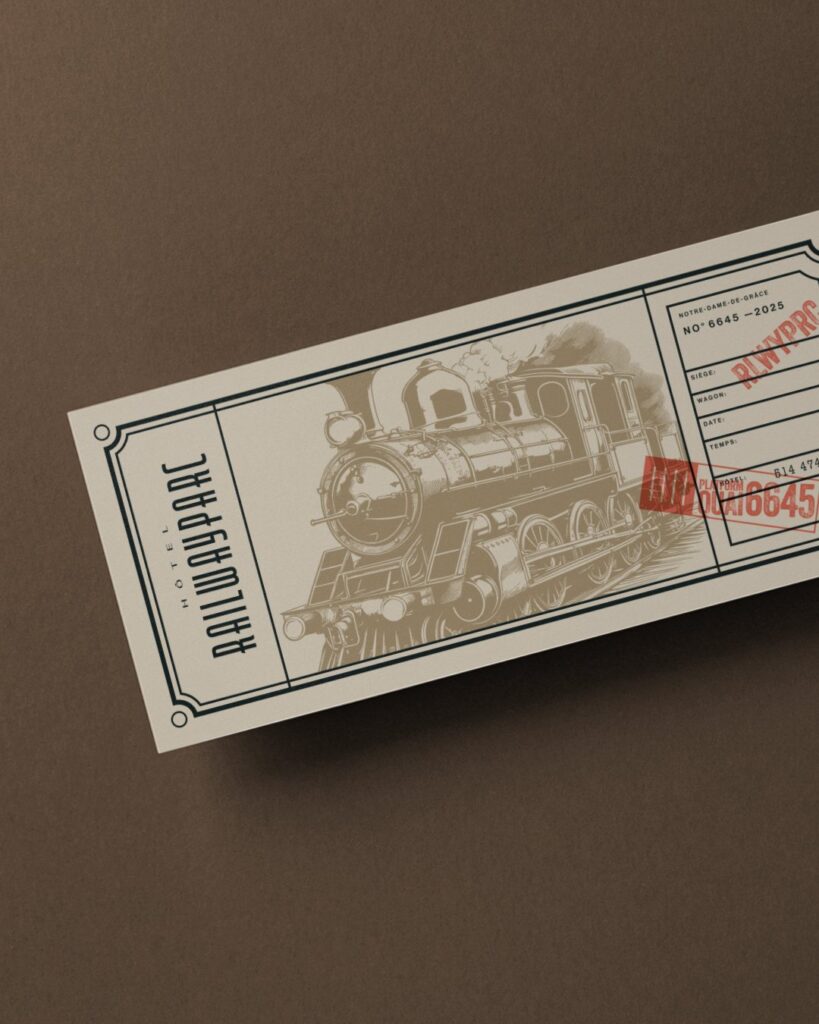 Hotel Railwayparc train ticket collateral
