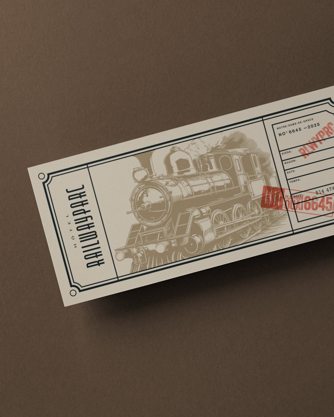 Hotel Railwayparc train ticket collateral